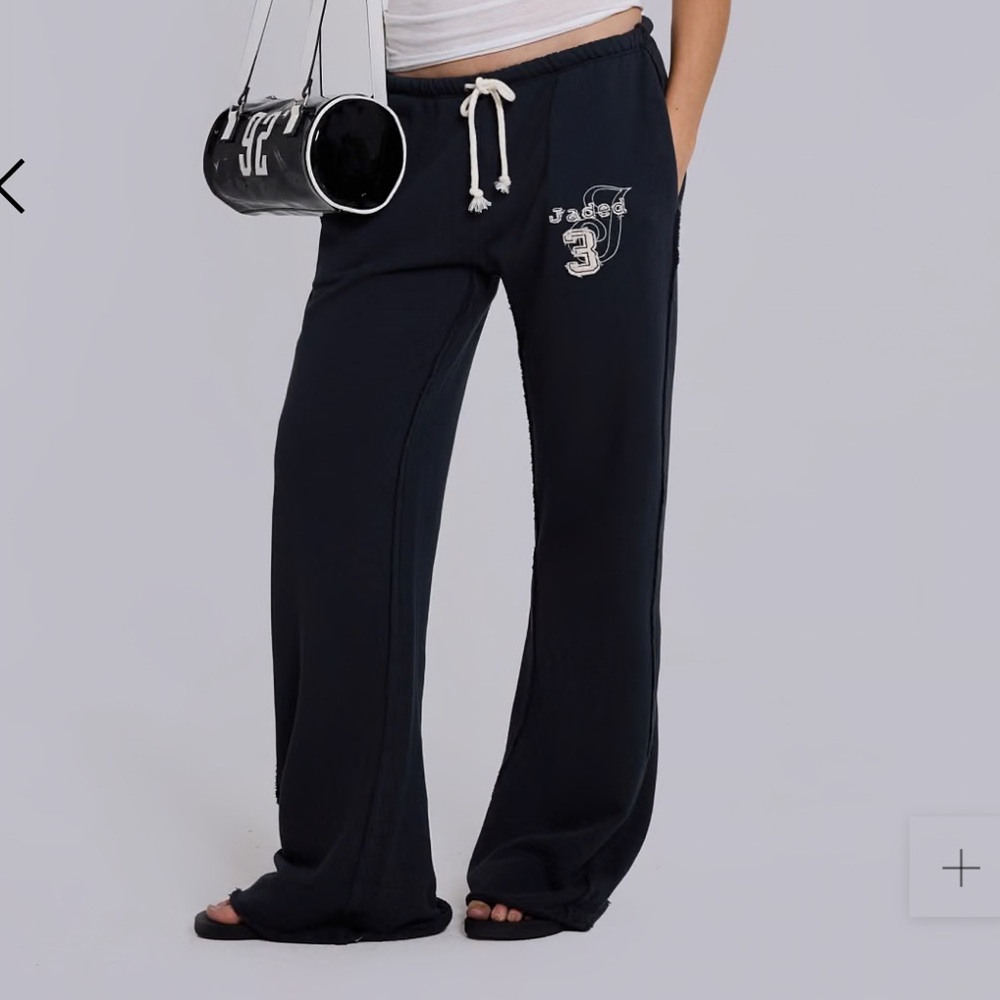 Jaded London Cleo Slouchy Bootcut Jogger in Black - Picture 4 of 6